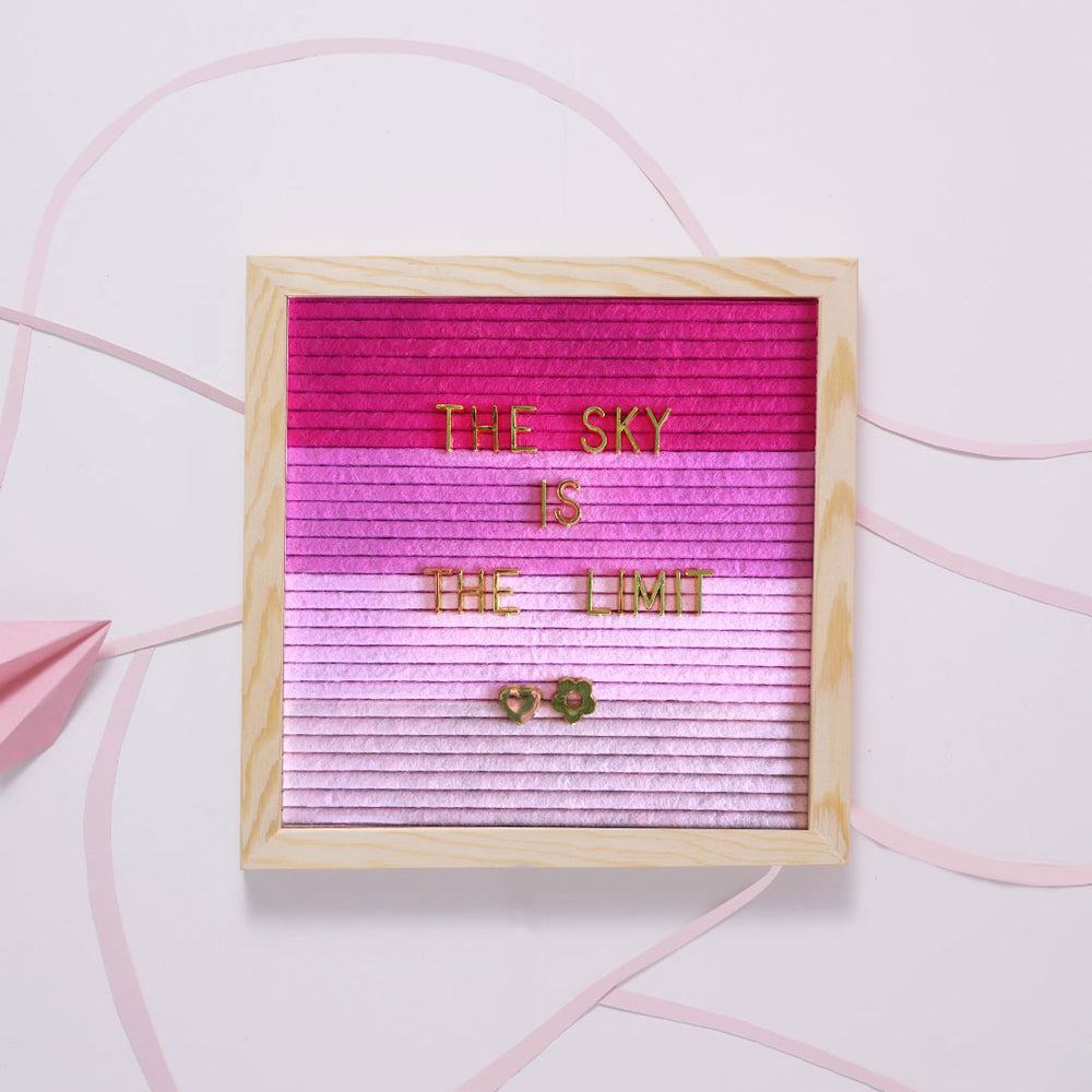 Pink Stripe Letter Board